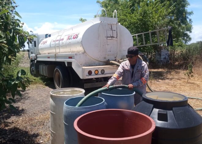 Lleva COMAPA Altamira agua en pipas a localidades rurales *Que por su lejanía afrontan sus habitantes dificultades para recibir el servicio