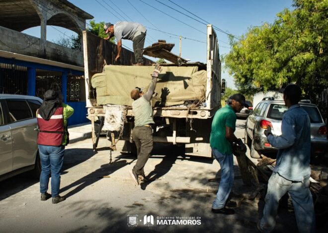 Gobierno de Beto Granados continúa con jornadas permanentes de descacharrización en colonias de Matamoros