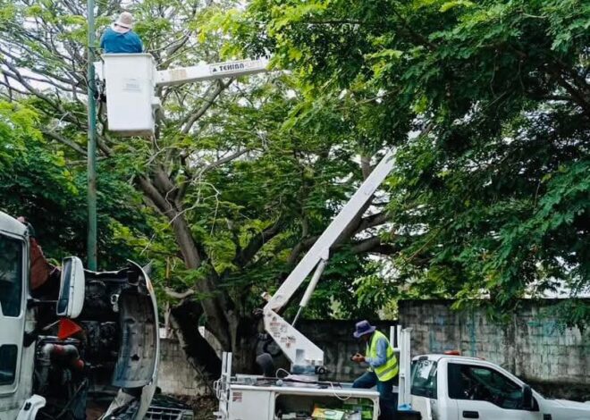 Continúa el fortalecimiento del alumbrado público en Tampico bajo la gestión de la Presidenta Municipal Mónica Villarreal Anaya