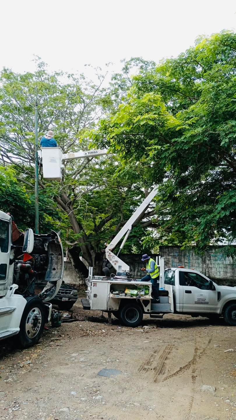 Continúa el fortalecimiento del alumbrado público en Tampico bajo la gestión de la Presidenta Municipal Mónica Villarreal Anaya