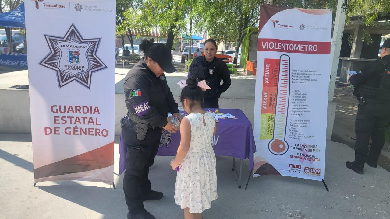 Mantiene Guardia Estatal de Género proximidad en espacios públicos de la frontera
