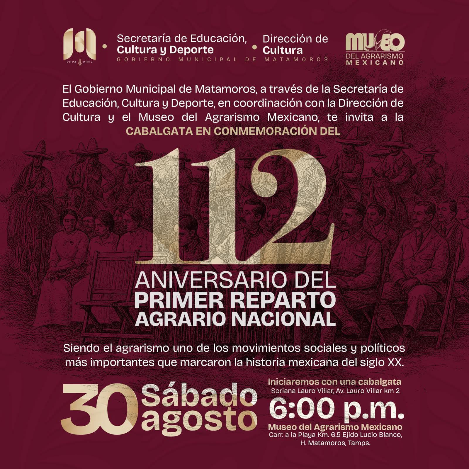 Matamoros conmemora la lucha agraria, orgullo e identidad de nuestra tierra: Beto Granados