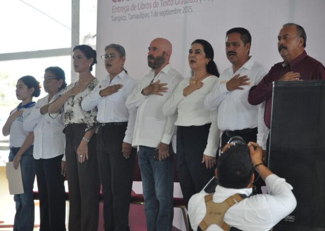 Inaugura titular de la Secretaría de Recursos Hidráulicos ciclo escolar 2025-2026 en Tampico