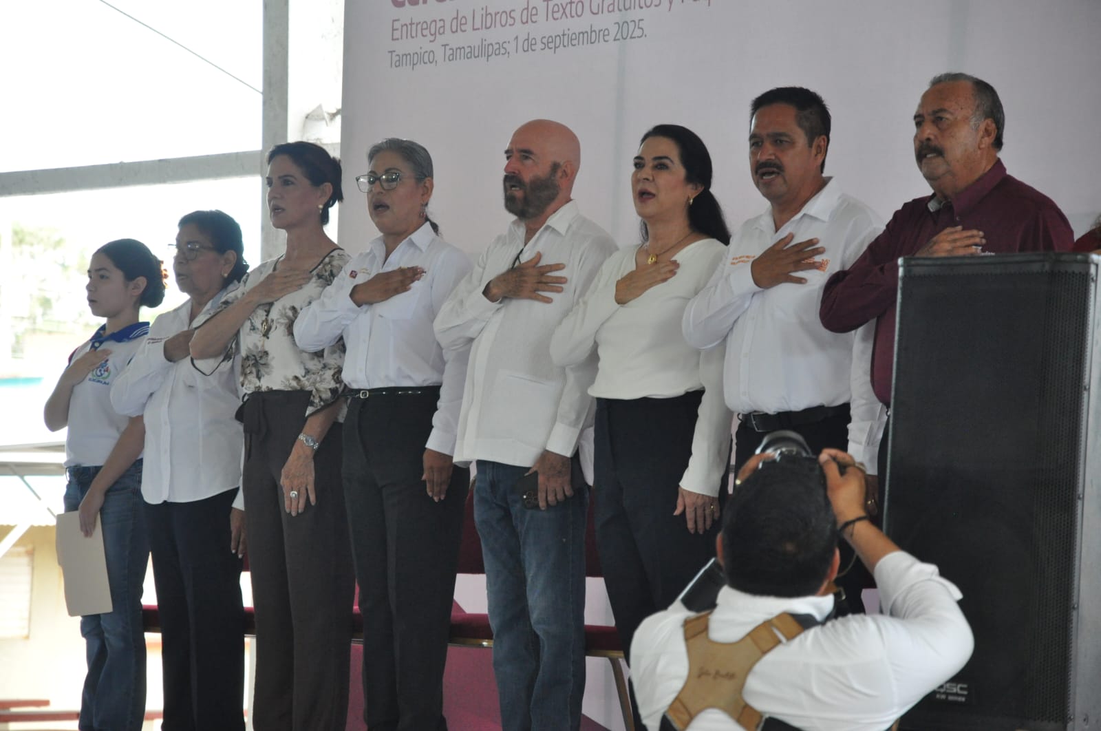 Inaugura titular de la Secretaría de Recursos Hidráulicos ciclo escolar 2025-2026 en Tampico