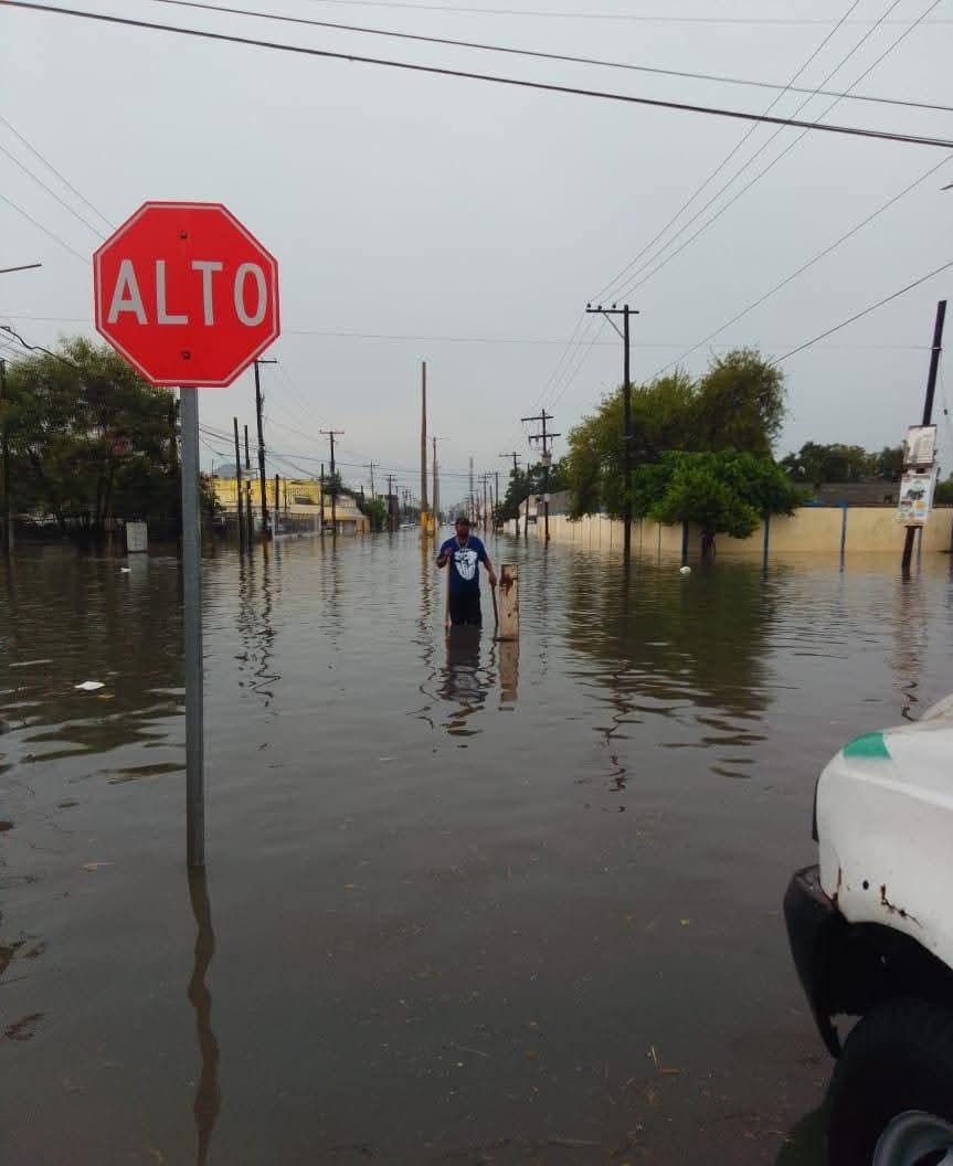 Cae una pulgada de lluvia en Matamoros durante la tarde