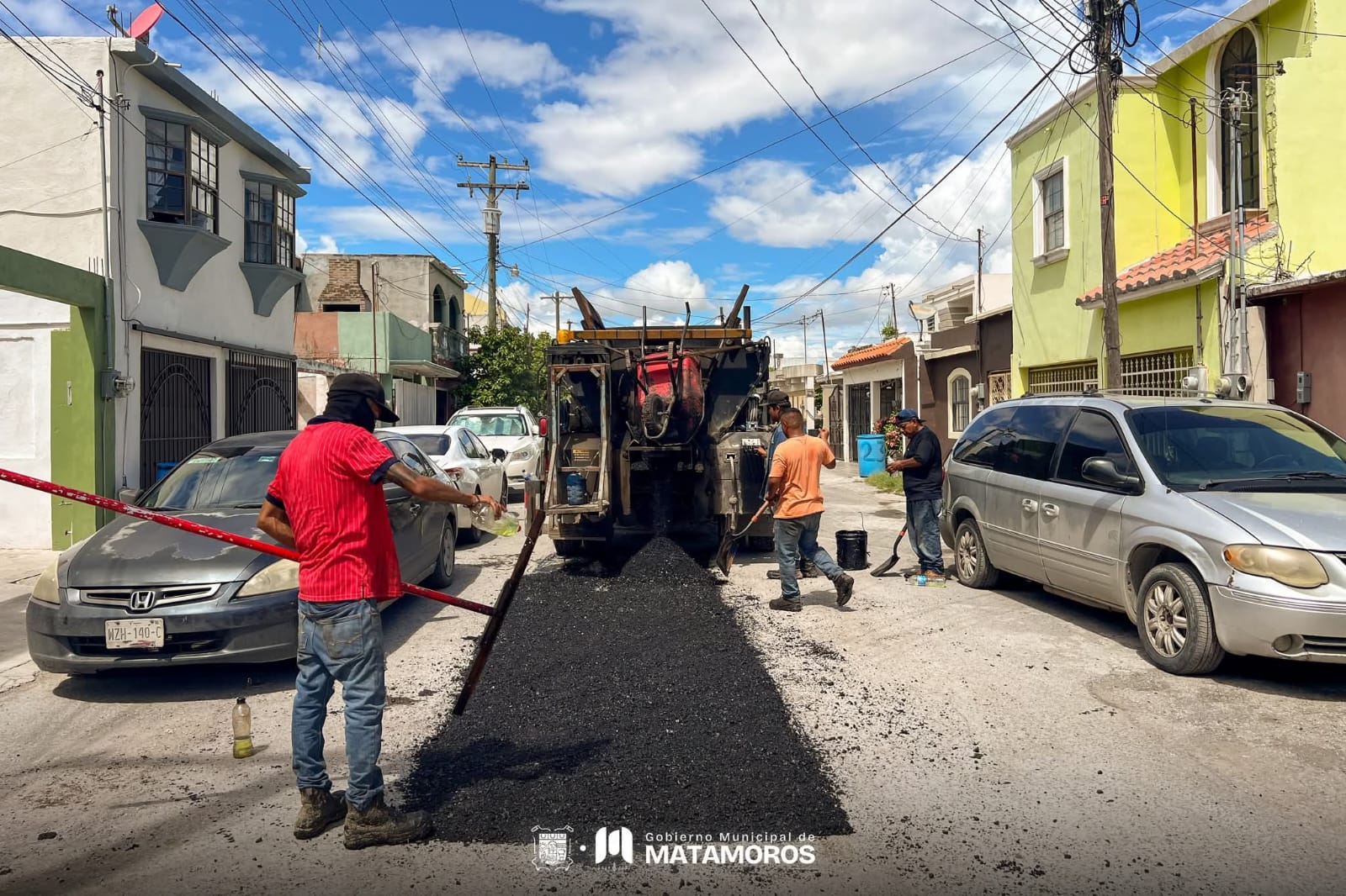 Obras de mejoramiento vial en colonias como Magisterial CBTIS y Quinta Real impulsan el renacimiento de Matamoros