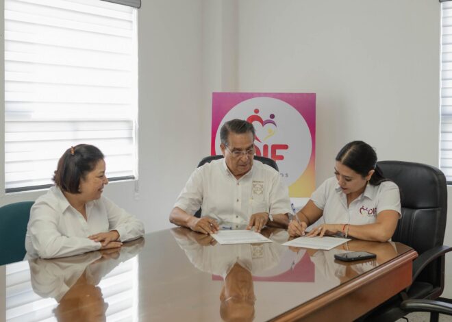 DIF Matamoros, Universidad Nuevo Santander y Universidad ICN firman convenio para fortalecer la preparación académica de sus alumnos