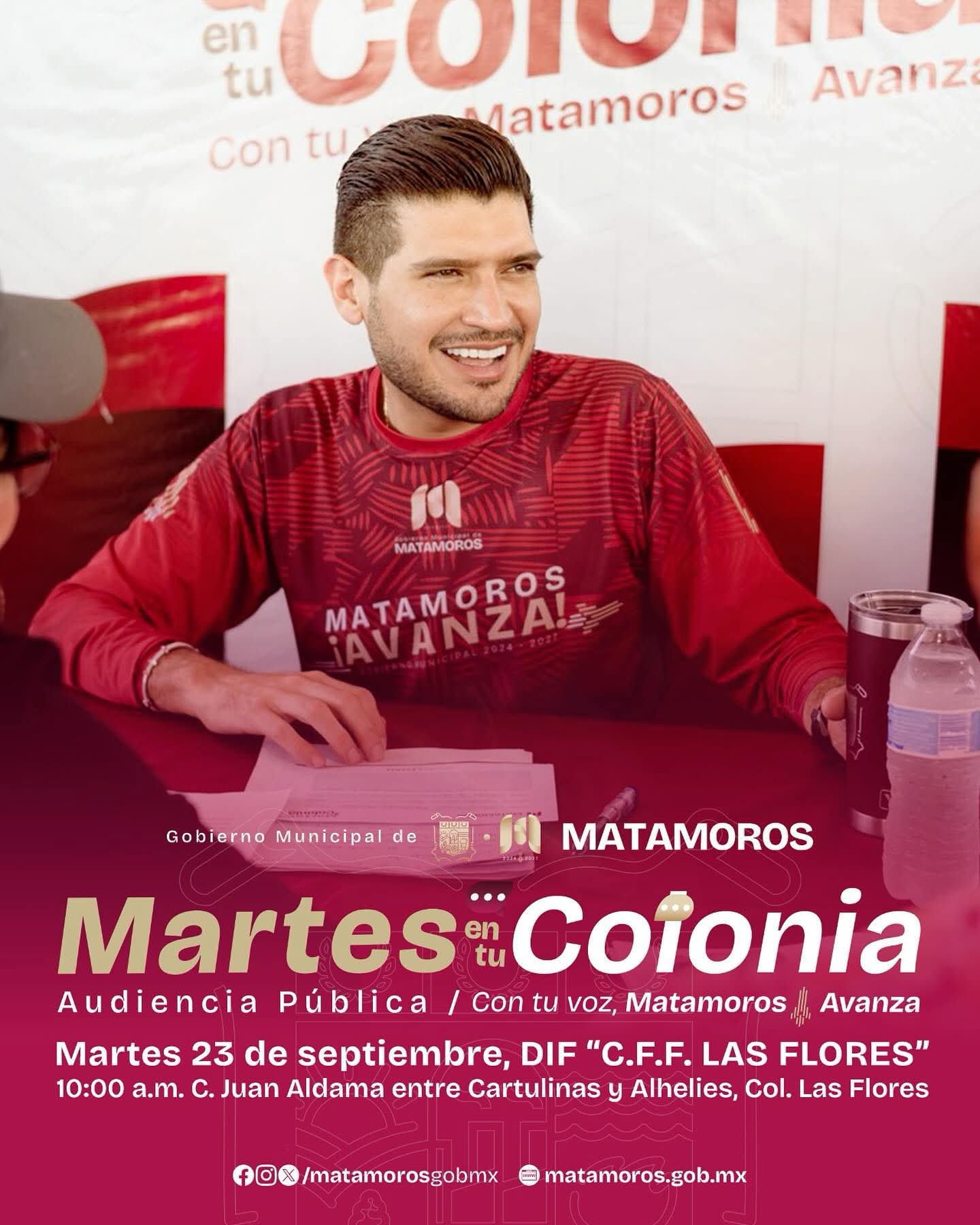 Gobierno de Matamoros invita a encuentro ciudadano «Martes en tu colonia», en la colonia Las Flores