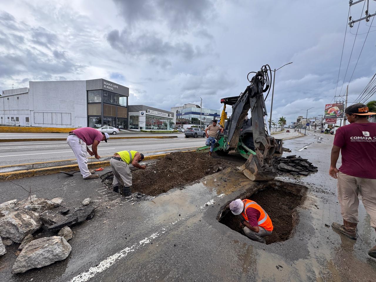 Intensifica COMAPA SUR operativos preventivos ante afectaciones ocasionadas por las lluvias