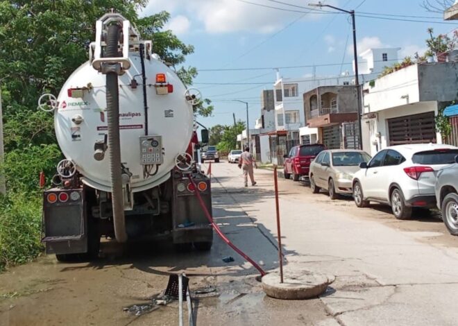 Realiza COMAPA Altamira sondeo, desazolve, y mantenimiento de líneas de drenaje