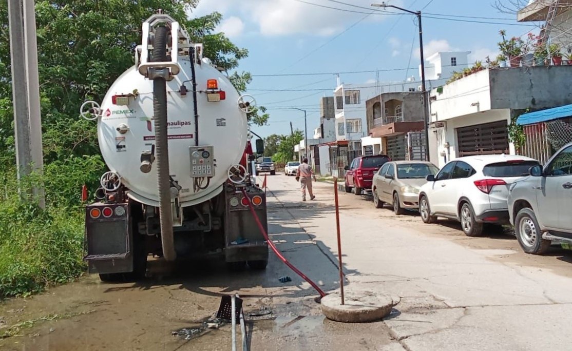 Realiza COMAPA Altamira sondeo, desazolve, y mantenimiento de líneas de drenaje