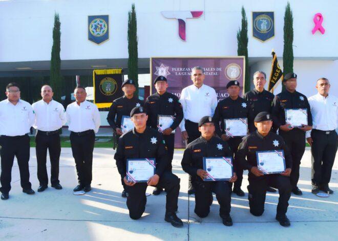 Recibe SSPT a nuevos elementos que concluyeron el décimo escalón del Curso de Fuerza Especiales de la Guardia Estatal