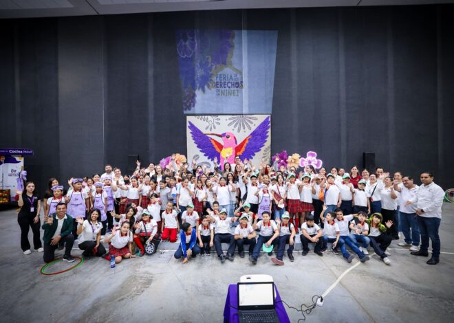 Niñas, niños y adolescentes participan en la Feria de los Derechos 2025 del DIF Tamaulipas