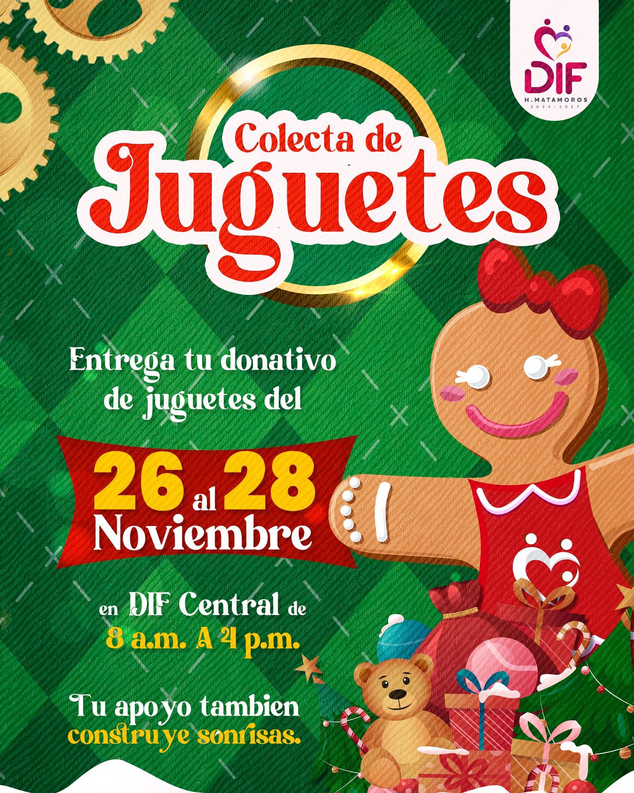 DIF Matamoros convoca a familias a sumar esfuerzos en la Colecta de Juguetes 2025