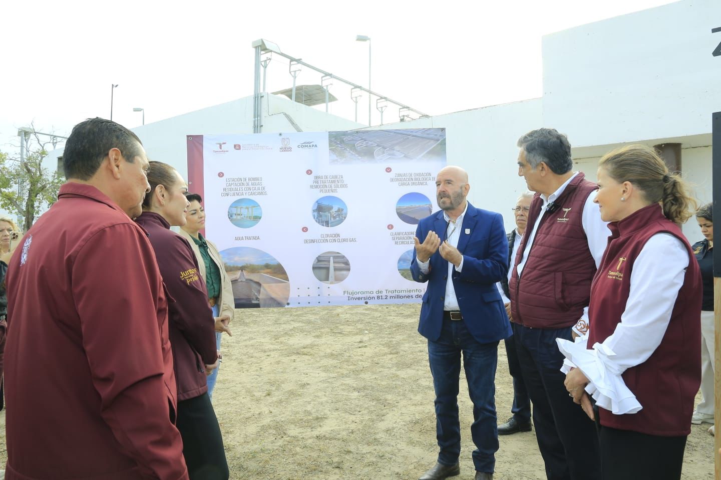 Supervisa Américo rehabilitación de tratadora de aguas residuales en Nuevo Laredo