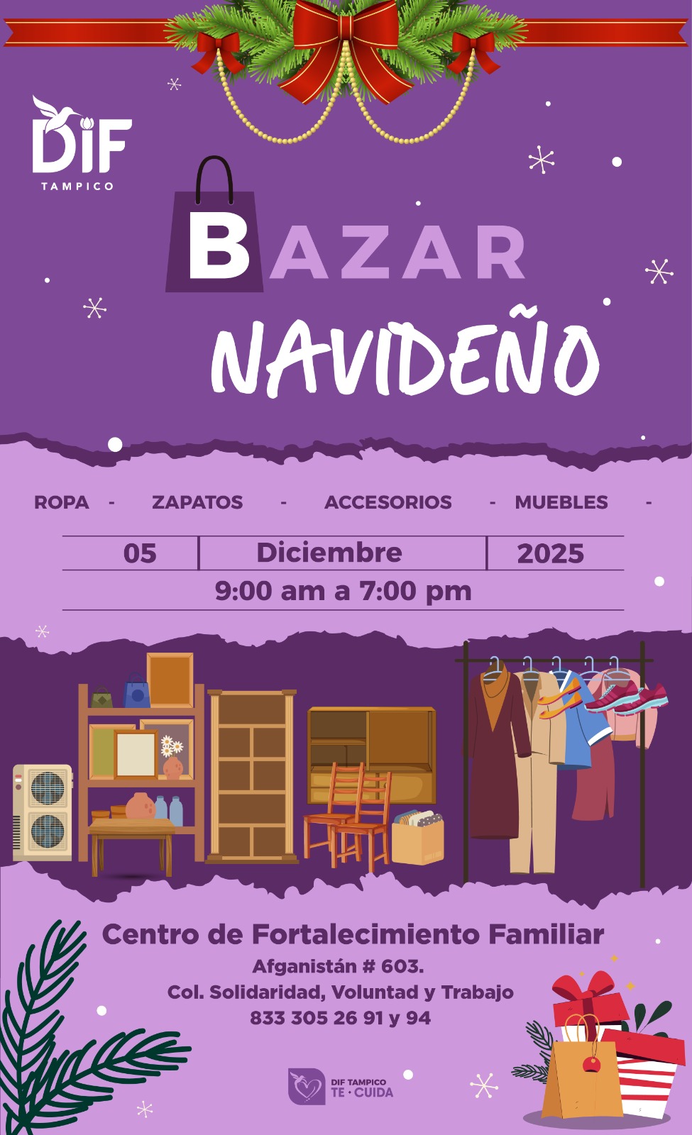Invita DIF Tampico a su Primer Bazar Navideño con Causa