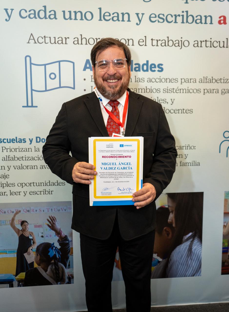 Reconoce UNESCO liderazgo de Tamaulipas en Aprendizajes Fundamentales y buenas prácticas docentes en la FIL Guadalajara 2025