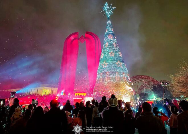 Se implementa operativo especial para garantizar seguridad a las familias durante el evento del encendido del pino en el Parque Olímpico