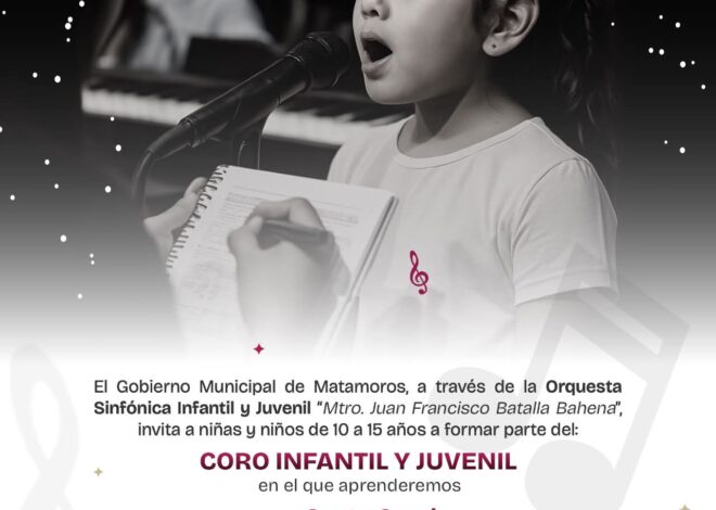 Gobierno de Beto Granados invita a la niñez a integrarse al Coro Infantil y Juvenil de la Orquesta Sinfónica