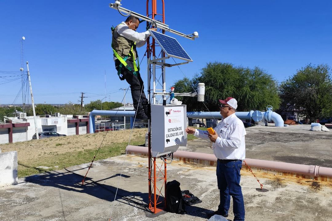 Realiza Secretaría de Recursos Hidráulicos mantenimiento preventivo a estaciones climatológicas en la frontera norte