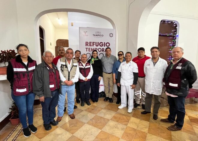 Gobierno de Tampico activa refugios por frente frío número 25