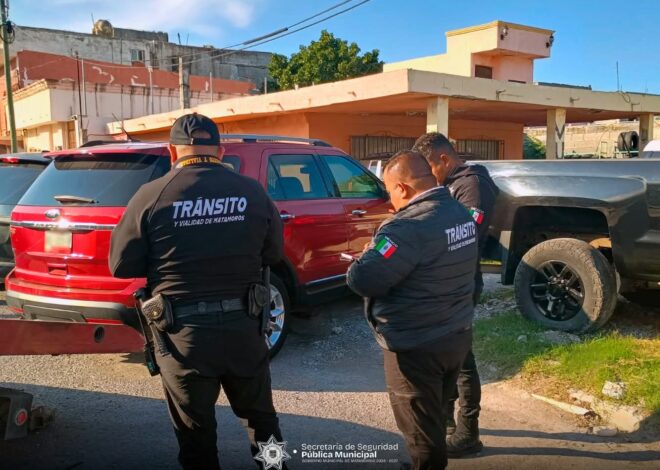 Beto Granados refuerza el orden vial con operativo grúa en la colonia Euzkadi
