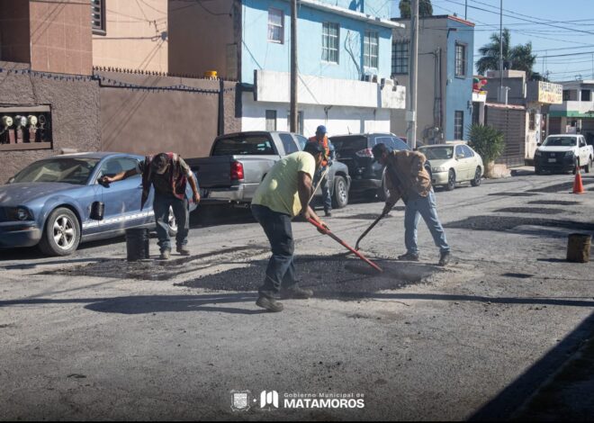 Gobierno de Beto Granados mejora las condiciones de las calles fortaleciendo la infraestructura urbana de Matamoros