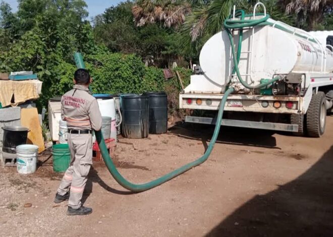 COMAPA Altamira mantiene en zona rural abastecimiento de agua en pipas