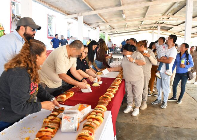 Celebran Día de Reyes con mega rosca de 20 metros en el CEDES Victoria