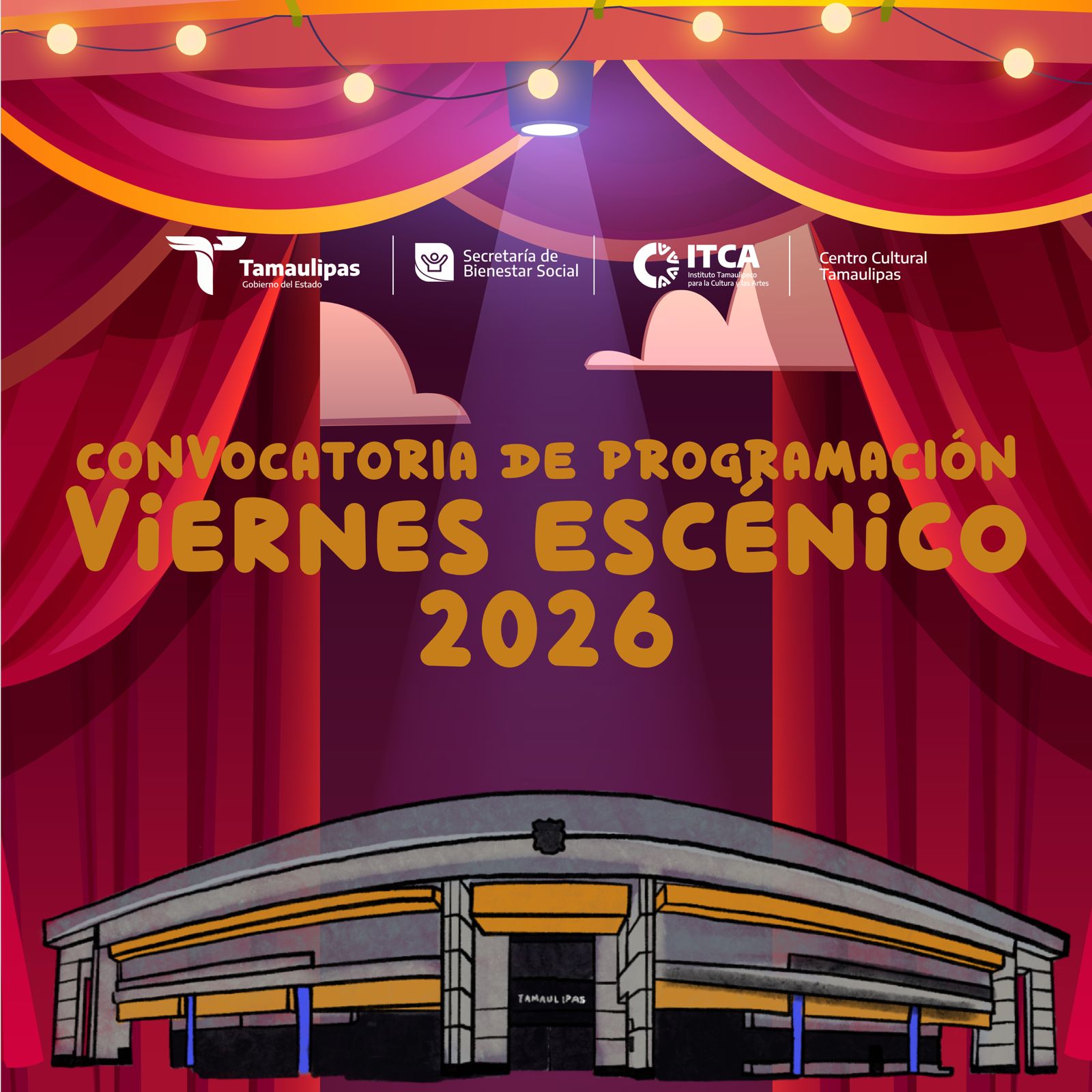 Celebra Centro Cultural Tamaulipas su 39° aniversario con convocatoria para artistas escénicos
