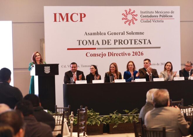 Refrenda Gobierno de Tamaulipas colaboración institucional con nueva dirigencia del Instituto Mexicano de Contadores Públicos de Ciudad Victoria   Enero 18 de 2026  Ciudad Victoria, Tamaulipas.- En representación del gobernador del Estado, Américo Villarreal Anaya, y del secretario de Finanzas, Carlos Irán Ramírez González, el subsecretario de Inversión, Entidades y Fideicomisos, Jonatan Romero Vásquez, acudió a la Asamblea General Solemne 2026 del Instituto Mexicano de Contadores Públicos de Ciudad Victoria, en la que se llevó a cabo la toma de protesta del Consejo Directivo entrante.  Durante el acto, se reconoció al instituto como un referente nacional en capacitación, actualización profesional y fortalecimiento de la ética en la contaduría pública, elementos fundamentales para brindar confianza y transparencia a la sociedad y a la economía, especialmente en un contexto de retos legales y tecnológicos cada vez más complejos.  En su mensaje, Romero Vásquez destacó la labor del Instituto como un eje estratégico para la toma de decisiones informadas, al formar profesionistas capaces de transformar el análisis contable en herramientas que contribuyen a la estabilidad financiera, la correcta aplicación de los recursos y el desarrollo económico del estado, subrayando la relevancia de su función en la vida pública y privada.  La Asamblea General Solemne contó con la presencia de distinguidas autoridades que integraron la línea de honor, entre ellas Obdulia Gómez Escareño, vicepresidenta de Sector Empresas del Instituto Mexicano de Contadores Públicos, A.C.; Tania Gisela Contreras López, magistrada presidenta del Poder Judicial de Tamaulipas; así como la diputada Judith Katalina Méndez Cepeda, en representación del Congreso del Estado.  Asimismo, participaron Abel Ygnacio Pérez Sánchez, vicepresidente regional Zona Noreste del Instituto Mexicano de Contadores Públicos, A.C.; Nely Karina Narváez Wong, presidenta saliente del Colegio de Contadores Públicos de Ciudad Victoria, A.C.; y Oskar López Meléndez, quien asumió formalmente la presidencia del organismo para el periodo 2026.  Romero Vásquez dijo que con el fortalecimiento de esta relación institucional, el Gobierno del Estado reitera su disposición permanente para mantener la colaboración y sinergia con el Instituto Mexicano de Contadores Públicos, convencido de que la coordinación entre la sociedad organizada y el gobierno permite alcanzar objetivos compartidos que generan beneficios tangibles para Tamaulipas y consolidan una economía más sólida y transparente.