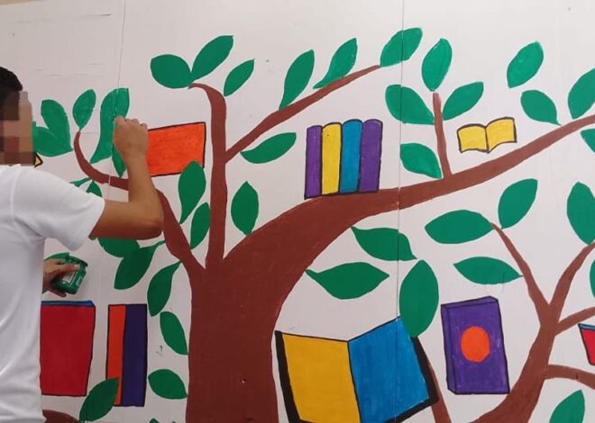 Adolescentes en conflicto con la Ley Penal y sus familias crean “El árbol de los libros” en Reynosa