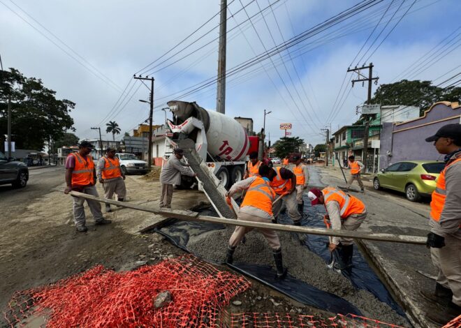 Avanza COMAPA SUR en la reposición de pavimento tras obras hidrosanitarias
