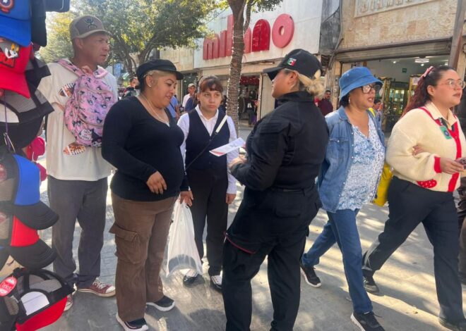 Implementa Guardia Estatal de Género campaña preventiva en zonas comerciales de Reynosa