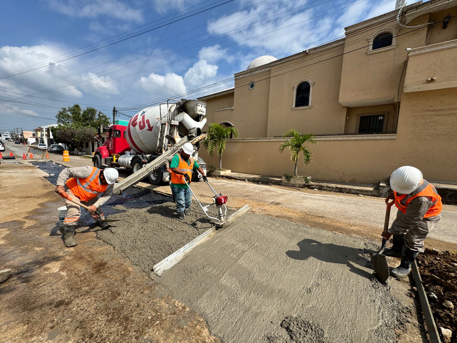 COMAPA SUR mantiene el ritmo de reposición de pavimento tras obras hidráulicas
