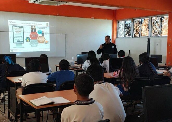 Imparte Guardia Estatal Cibernética plática preventiva en secundaria de Altamira