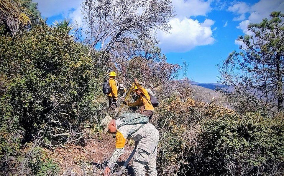 Controlado incendio forestal “Puerto del Volcán” en Miquihuana