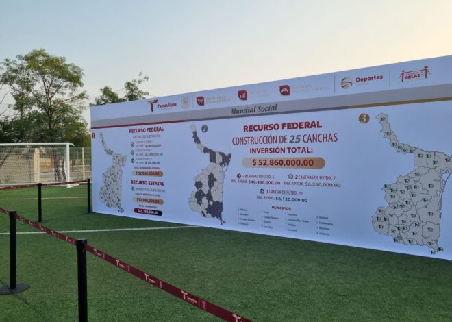 Mundial Social deja 26 canchas de futbol en Tamaulipas