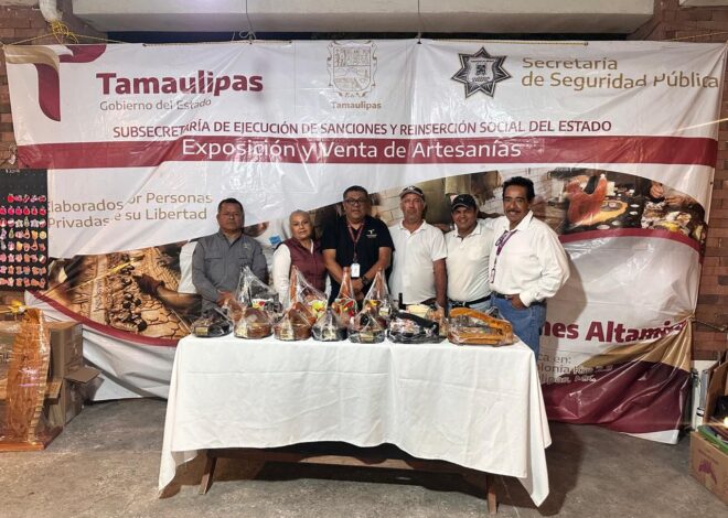 Impulsan reinserción social con artesanías de PPLs en la Fiesta de Abril Tampico 2026