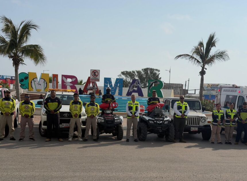 Refuerza Protección Civil Tamaulipas operativo de atención y seguridad en Playa Miramar durante periodo vacacional