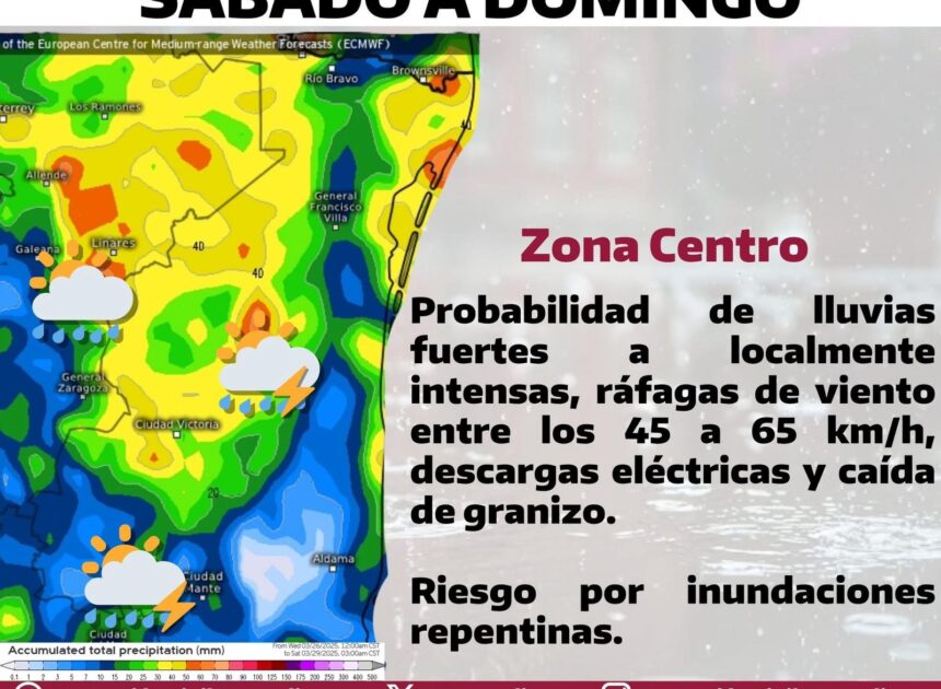 Protección Civil Tamaulipas alerta por ingreso del Frente Frío No. 43