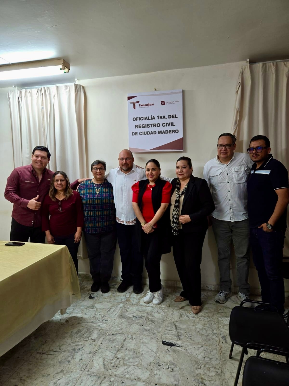 Realiza secretario general de Gobierno recorrido de supervisión en la Oficialía Primera del Registro Civil de Ciudad Madero