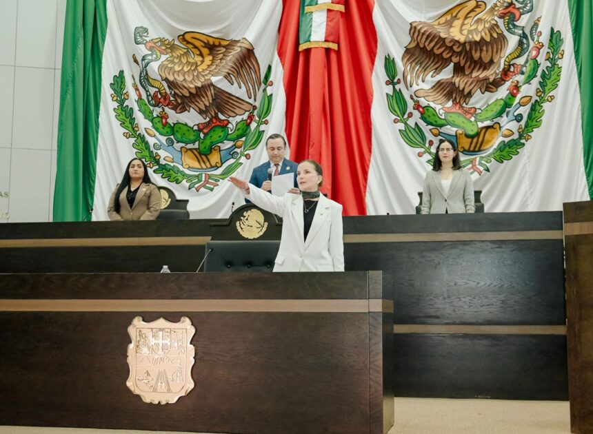 Comparece secretaria de Economía ante el Congreso; destaca visión humanista en la política económica del gobernador