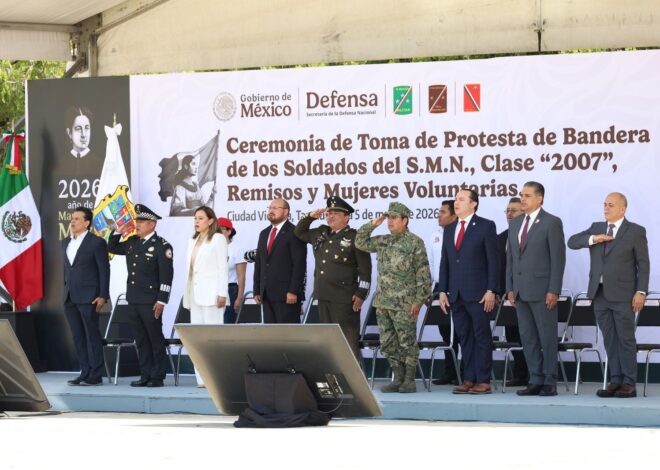 Gobierno de Tamaulipas honra la Batalla de Puebla con toma de protesta de jóvenes del SMN