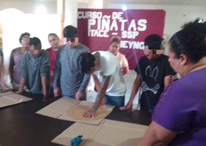 Imparte ITACE taller de elaboración de piñatas a adolescentes en conflicto con la Ley Penal