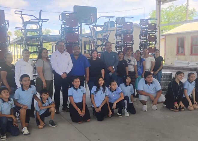 Beneficia SET a más de mil 500 estudiantes de Matamoros, San Fernando y Valle Hermoso con mobiliario escolar