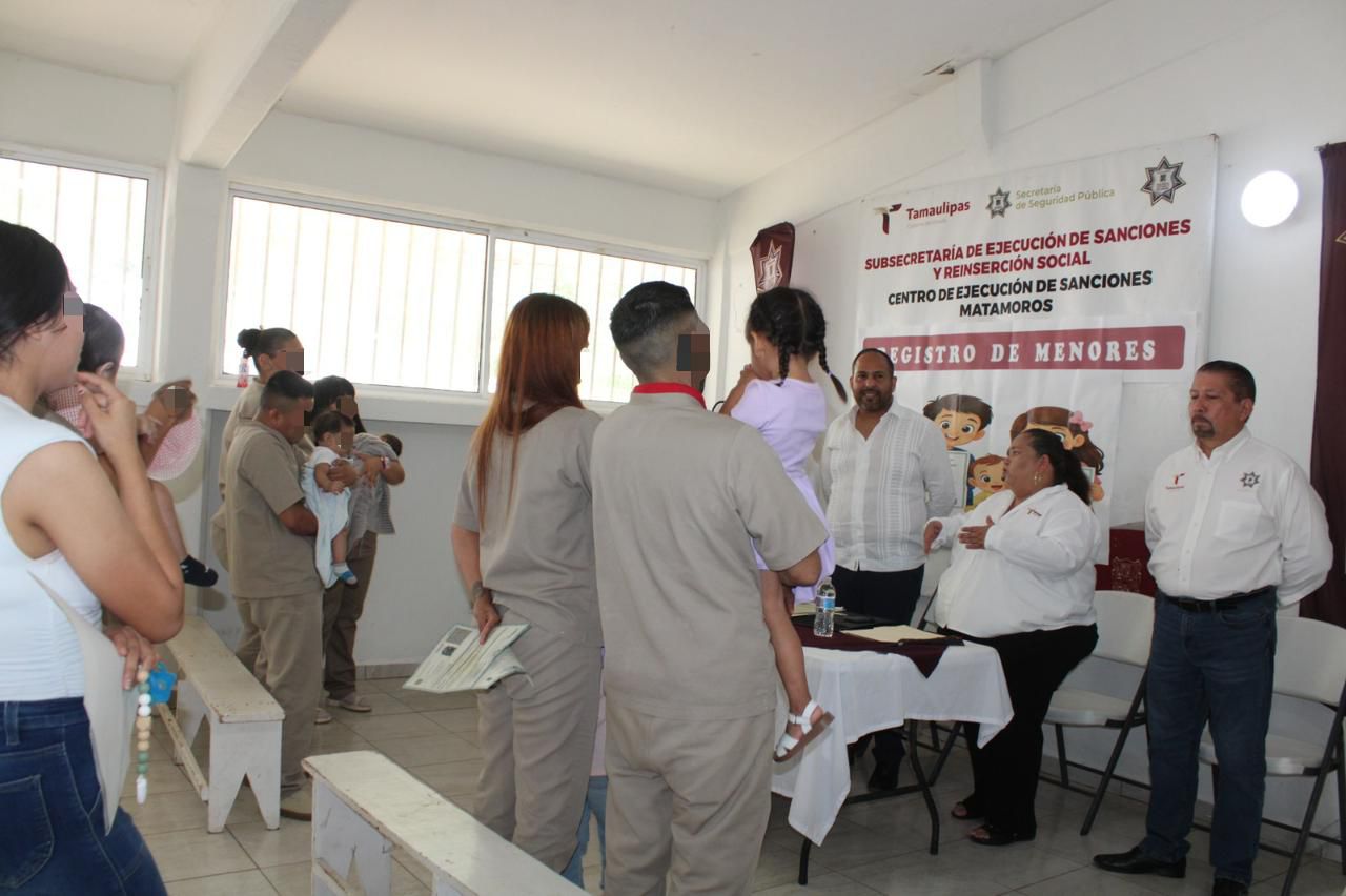 Celebra CEDES Matamoros jornada de registros de nacimiento para hijos e hijas de PPLs