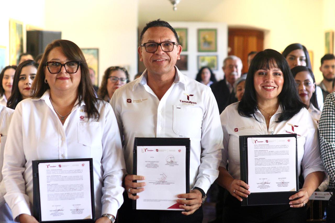Firman CEAV Tamaulipas y CECATI 76 convenio de colaboración en favor de la capacitación y el desarrollo integral