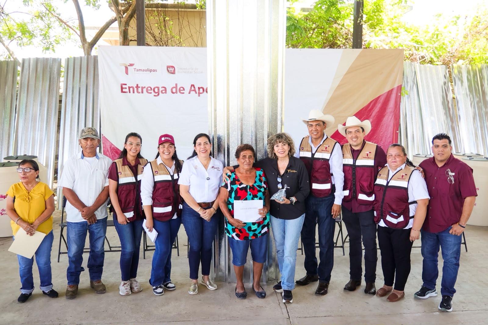 Apoyos sociales de SEBIEN llegan a El Mante
