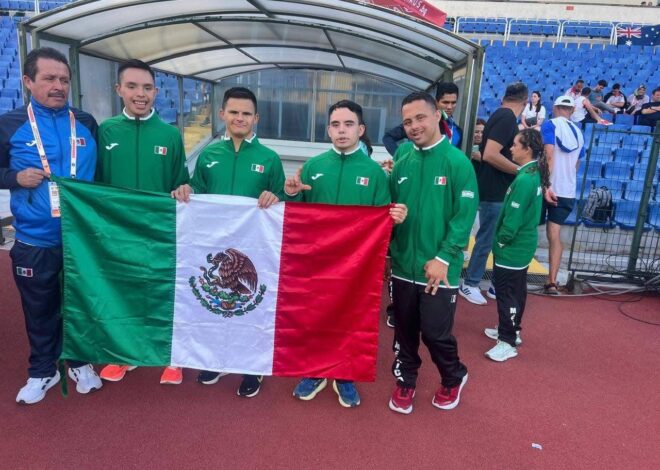 Ganan tamaulipecos oro y plata en Mundial de Atletismo para atletas con síndrome de Down
